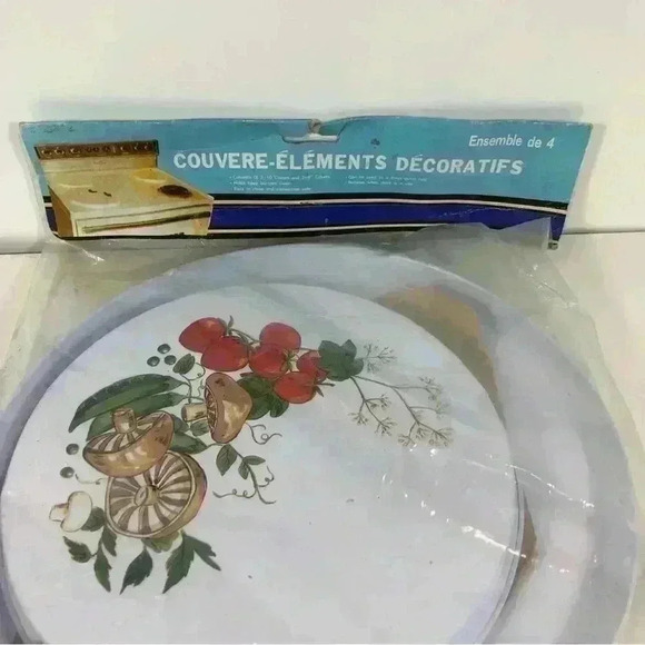 New in  package- set of 4 vintage decorative stove burner covers - Picture 5 of 6